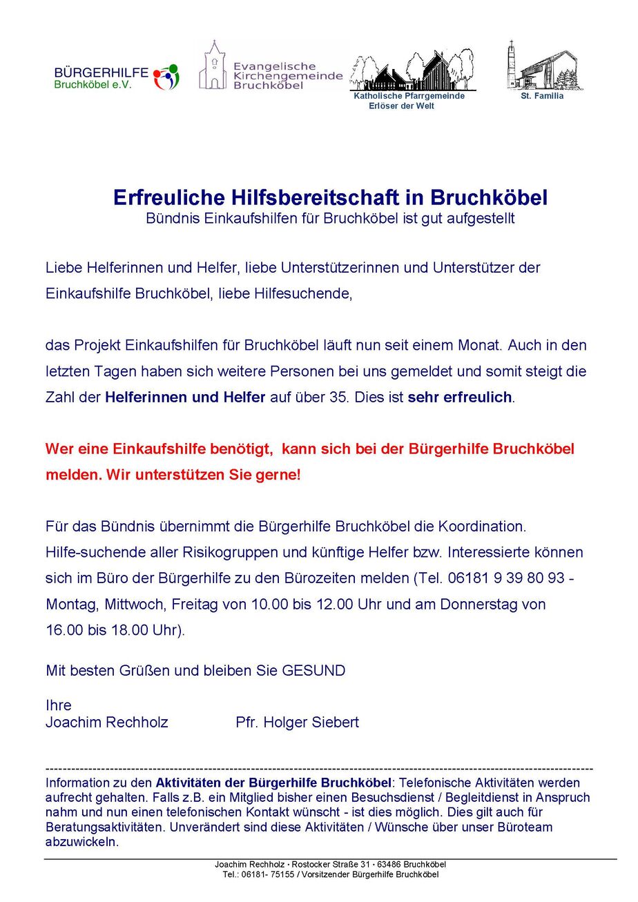 Einkaufshilfen für Bruchköbel